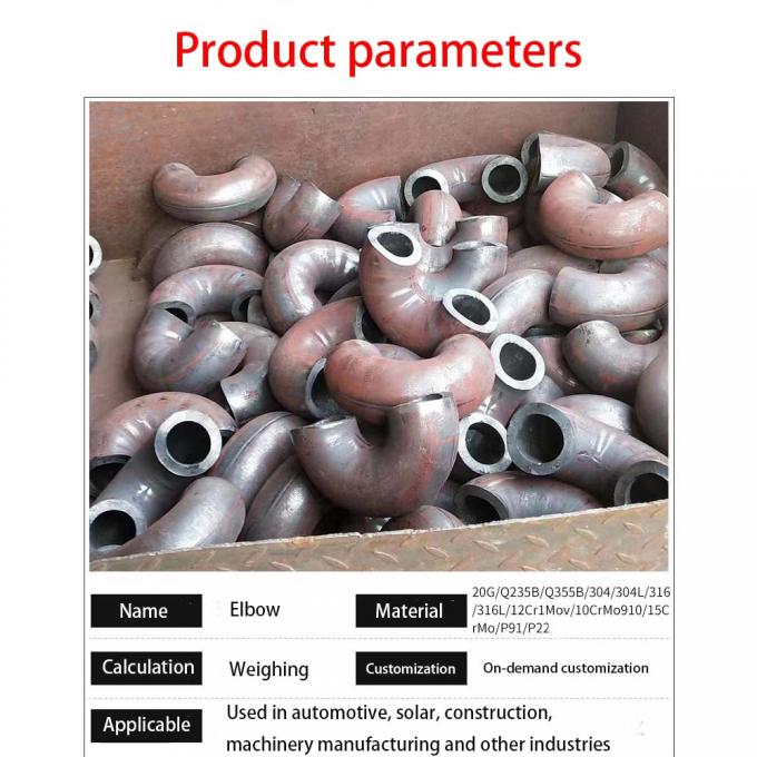 شحن سريع لحام المؤخرة نصف قطر طويل 90 درجة الكوع ASME أنابيب التثبيت 3