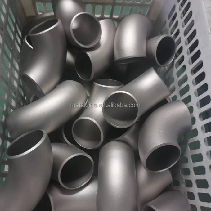 مصابيح الأنابيب المعدنية النحاس النيكل ASME B36.19 LR / SR 2 بوصة Sch10s 90 درجة مصابيح أنابيب الكوع 3