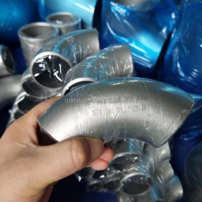 مصابيح الأنابيب المعدنية النحاس النيكل ASME B36.19 LR / SR 2 بوصة Sch10s 90 درجة مصابيح أنابيب الكوع 0