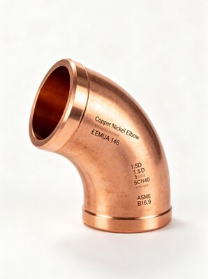 Polished CuNi Elbow High Pressure Customized Thickness Butt Weld Pipe Bend Fitting